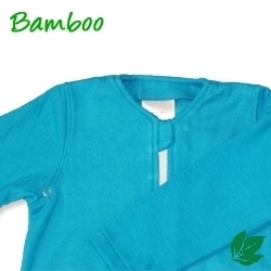 Bamboe babyslaapzak lente/herfst - aqua S